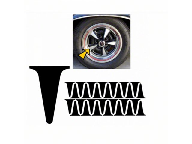 1964-1972 Buick Skylark Rally II 15 Wheel Paint Stencil