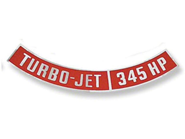 1964-1972 Chevelle Air Cleaner Decal, Turbo-Jet 345 hp