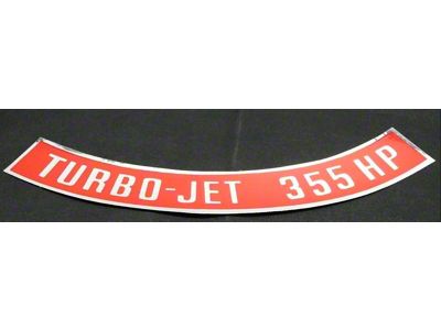 1964-1972 Chevelle Air Cleaner Decal, Turbo-Jet 355 hp