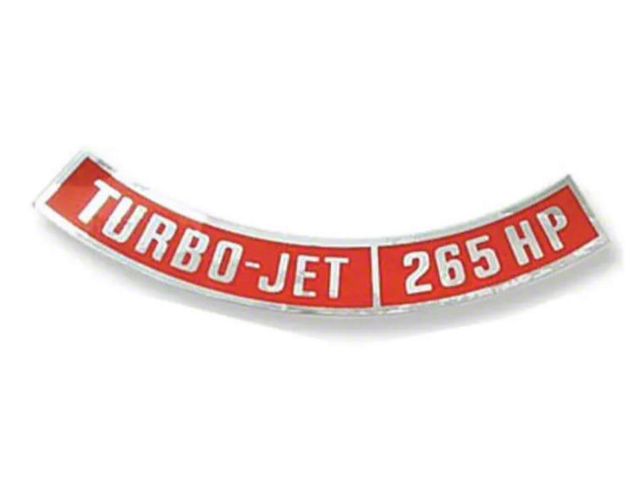 1964-1972 Chevy Truck Air Cleaner Decal, Turbo-Jet 265 hp