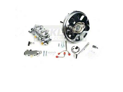 1964-1972 Cutlass/442 9 Chrome Booster & Master Combo Kit, For Front Disc And Rear Drum