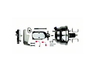 8 Chrome Booster & Master Combo Kit, Slimline Series, Front Disc And Rear Drum (64-70 El Camino)