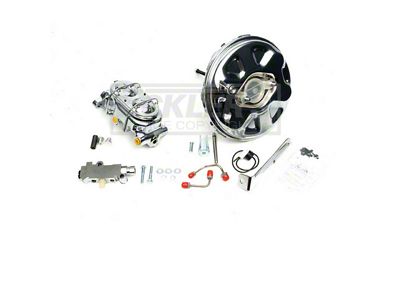 1964-1972 El Camino 9 Chrome Booster & Master Combo Kit, For Front Disc And Rear Disc