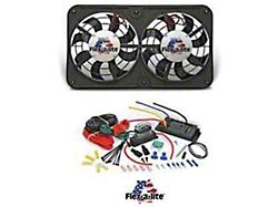 1964-1972 GM A Body Cooling Fan Kit, Electric, Universal, Dual,2500 CFM, Low Profile, Flex-a-lite