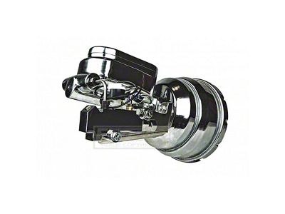 8 Chrome Booster & Master Combo Kit, Slimline Series, Front Disc And Rear Disc (64-72 GTO)