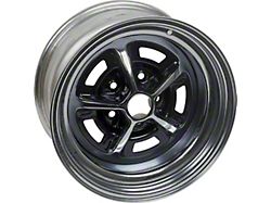 Scott Drake Magnum 500 Black/Chrome Wheel; 15x7; 19mm Offset (64-73 Mustang)