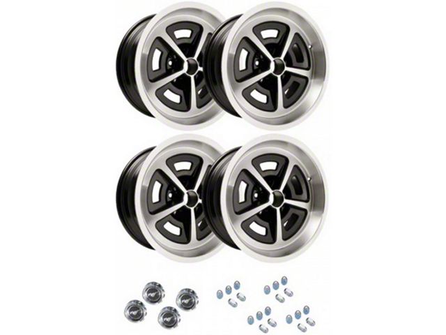 1964-1973 Mustang 17 x 8 Cast Aluminum Magnum 500 Wheel Kit