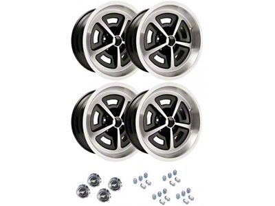 1964-1973 Mustang 17 x 8 Front/17 x 9 Rear Cast Aluminum Magnum 500 Wheel Kit