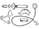 1964-1973 Mustang Brake Shoe Self Adjuster Repair Kit, Left