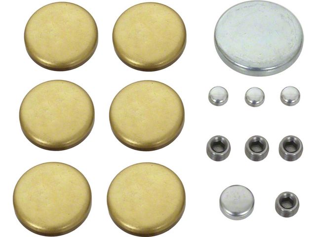 1964-1973 Mustang Brass Soft Plug Set, 260/289/302/351W V8