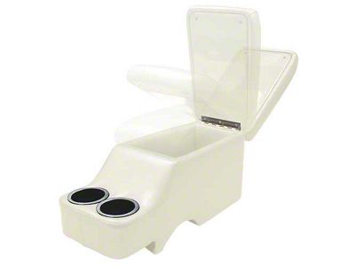 1964-1973 Mustang Convertible Humphugger Center Console for Cars without Console, White