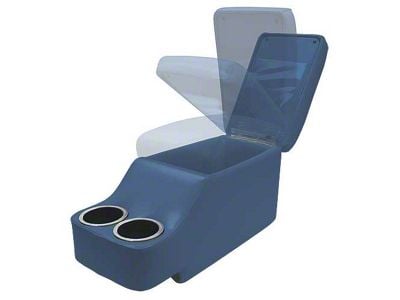 1964-1973 Mustang Coupe or Fastback Humphugger Center Console for Cars without Console, Dark Blue