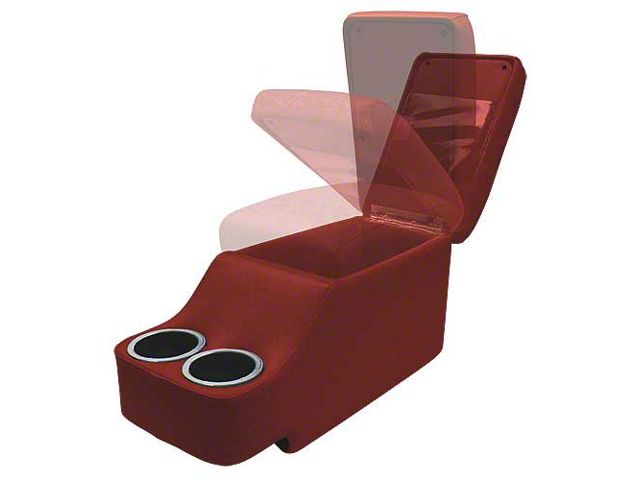 1964-1973 Mustang Coupe or Fastback Humphugger Center Console for Cars without Console, Dark Red