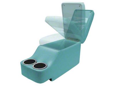 1964-1973 Mustang Coupe or Fastback Humphugger Console for Cars without Console, Turquoise