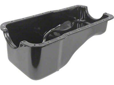 1964-1973 Mustang Oil Pan with Black Finish, 260/289/302 V8 Except Boss