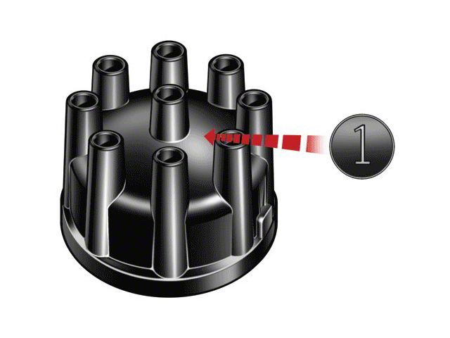 Distributor Cap; Black (64-73 V8 Mustang)