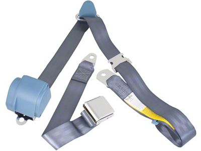 1964-1973 Mustang RetroBelt 3-Point Seat Belt Set, Blue