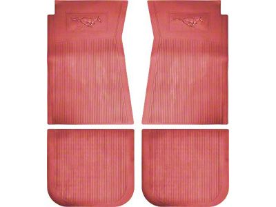 1964-1973 Mustang Rubber Front and Rear Floor Mats with Pony Logos