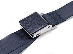 1964-1973 Mustang Seat Belt with Black Wrinkle Finish Lift Latch Buckle