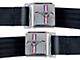 1964-1973 Mustang Seat Belts with Pony Emblems, Black