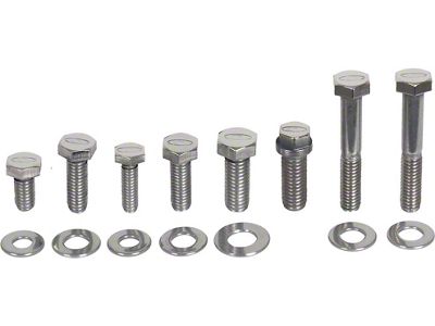 1964-1973 Mustang Stainless Steel Header Bolt Kit, Small Block V8