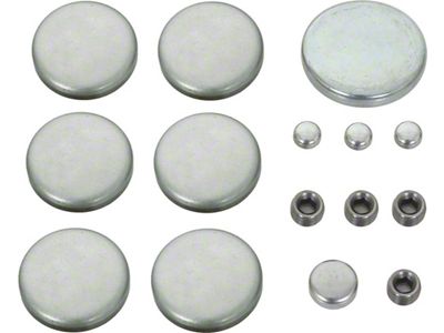 1964-1973 Mustang Steel Soft Plug Set, 260/289/302/351W V8