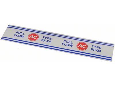 AC PF-24 Oil Filter Decal