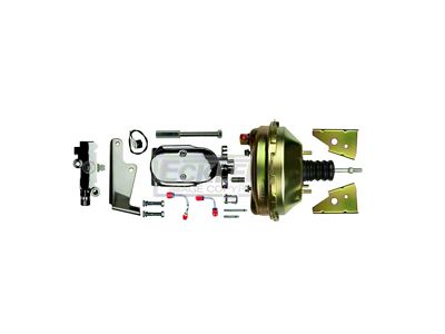 1964-1978 Cutlass/442 Chrome Booster & Master Combo Kit, Slimline Series, Front Disc And Rear Disc
