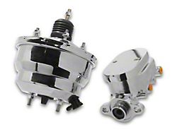 Chrome Booster & Master Combo Kit, Slimline Series, Front Disc And Rear Disc (64-71 LeMans; 64-72 GTO)