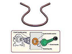 Wndw Crank Handle Retaining Clip, Door or Qrtr (64-73 Chevelle; 64-83 Malibu; 73-76 Laguna)