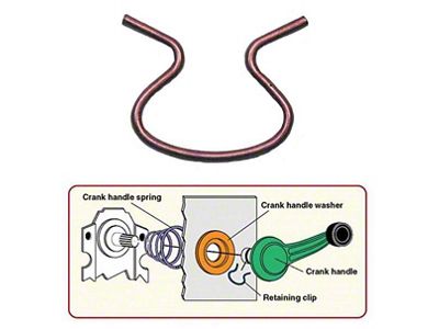 Wndw Crank Handle Retaining Clip, Door or Qrtr (64-73 Chevelle; 64-83 Malibu; 73-76 Laguna)