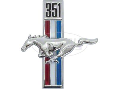 1964-1993 Mustang 351 Running Horse Emblem, Left (any 351 engine)