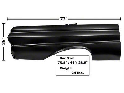 1964-65 Falcon 2 Door Sedan Quarter Panel, Complete, Right
