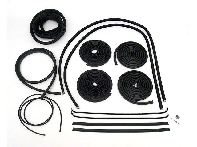 1964-66 Chevy-GMC Truck Weatherstrip Kit For Small Rear Glass With Stainless Steel Molding