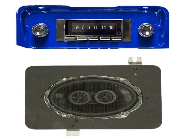 Custom Autosound Stereo,USA-630 AM w/Dash Speaker/FM,64-66
