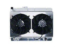 COLD-CASE Radiators With A/C Super Duty Performance Aluminum Radiator & Dual 12 Fan Kit, Big 2 Row, Automatic Transmission (64-67 GTO; 64-67 LeMans; 64-67 Tempest)