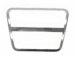 Brake or Clutch Pedal Pad Trim; Polished Stainless (64-72 Chevelle)