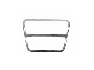 Brake or Clutch Pedal Pad Trim; Polished Stainless (64-72 Chevelle)