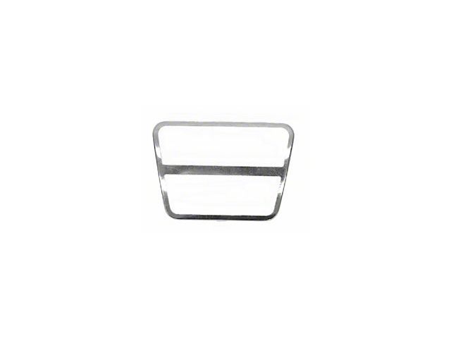 Brake or Clutch Pedal Pad Trim; Polished Stainless (64-72 Chevelle)