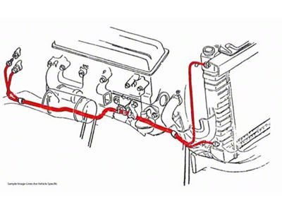 1964 Buick Special/Skylark V8 Powerglide w/ Bottom Radiator Ports Transmission Cooler Lines 2pc, OE Steel