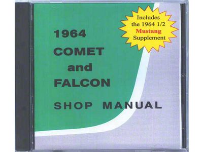 1964 Falcon and Comet Shop Manual CD - Includes 1964-1/2 Mustang Supplement - For Windows Operating Systems Only (Covers Comet, Falcon and 1964 1/2 Mustang)