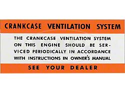 Crankcase Vent Air Cleaner Decal