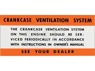 Crankcase Vent Air Cleaner Decal