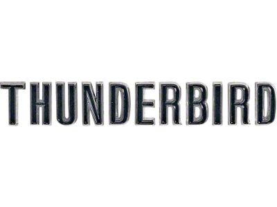 1964 Ford Thunderbird Hood Letter Set, Chrome With Black Paint