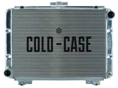 1964 Galaxie Cold Case Aluminum Radiator, Big 2 Row Crossflow, Manual Transmission