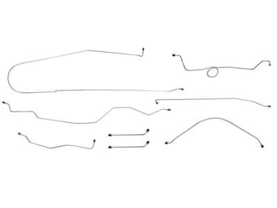 1964 Chevy-GMC Truck 2WD 1/2-Ton Standard Cab Longbed Manual Drum Brake Line Set 8pc, OE Steel