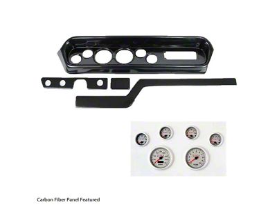 1964 GTO / LeMans Complete 6 Gauge Panel with Thunder Road Concourse Series Black Face Electric Gauges, Black