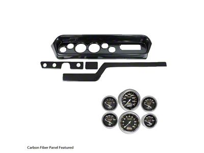 1964 GTO / LeMans Complete 6 Gauge Panel with Autometer Carbon Fiber Electric Gauges, Black