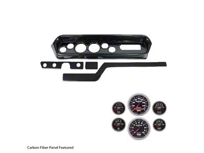 1964 GTO / LeMans Complete 6 Gauge Panel with Autometer Sport Comp II Electric Gauges, Black