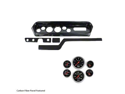 1964 GTO / LeMans Complete 6 Gauge Panel with Autometer Sport Comp Mechanical Gauges, Black